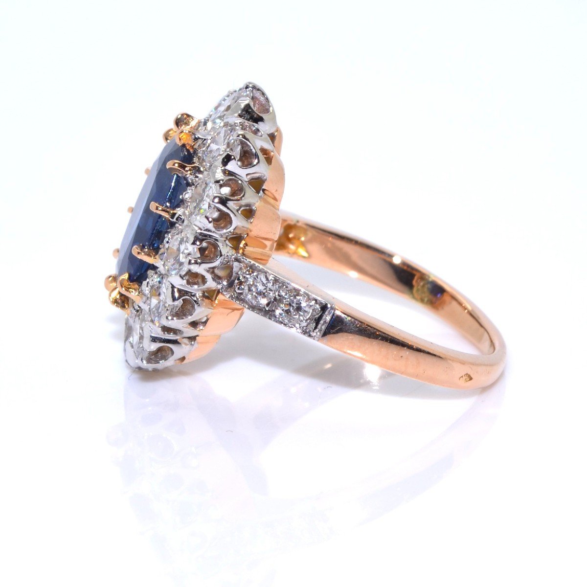 Bague Pompadour Saphir Et Diamants-photo-3