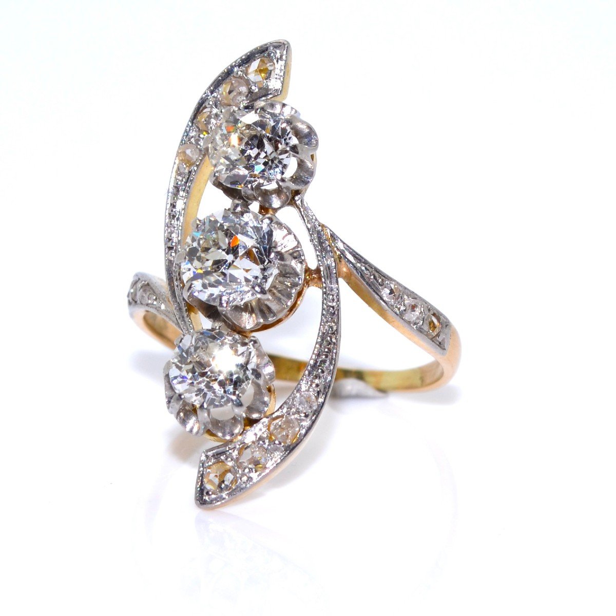 Art-nouveau Trilogy Diamond Ring-photo-2