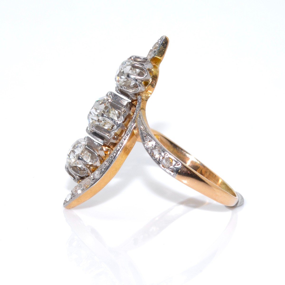 Art-nouveau Trilogy Diamond Ring-photo-3