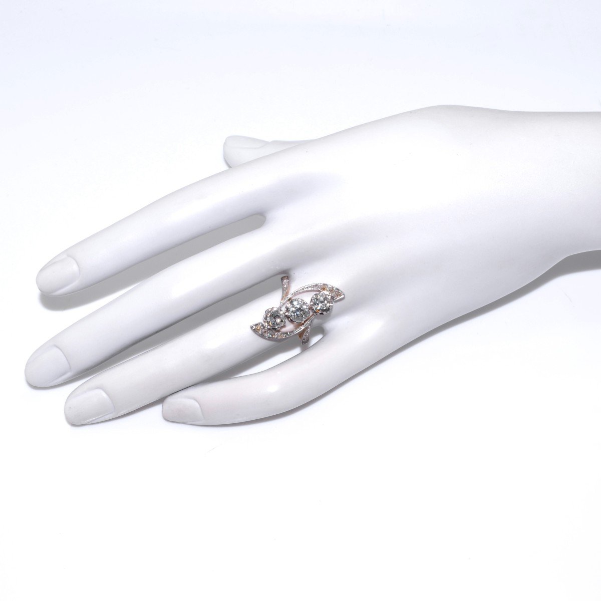 Art-nouveau Trilogy Diamond Ring-photo-2