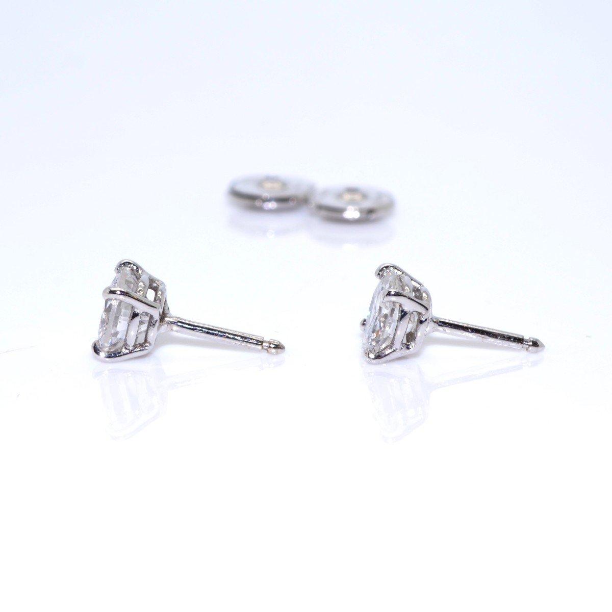 Boucles d'Oreilles (puces) Diamants - 1,60ct Total-photo-3