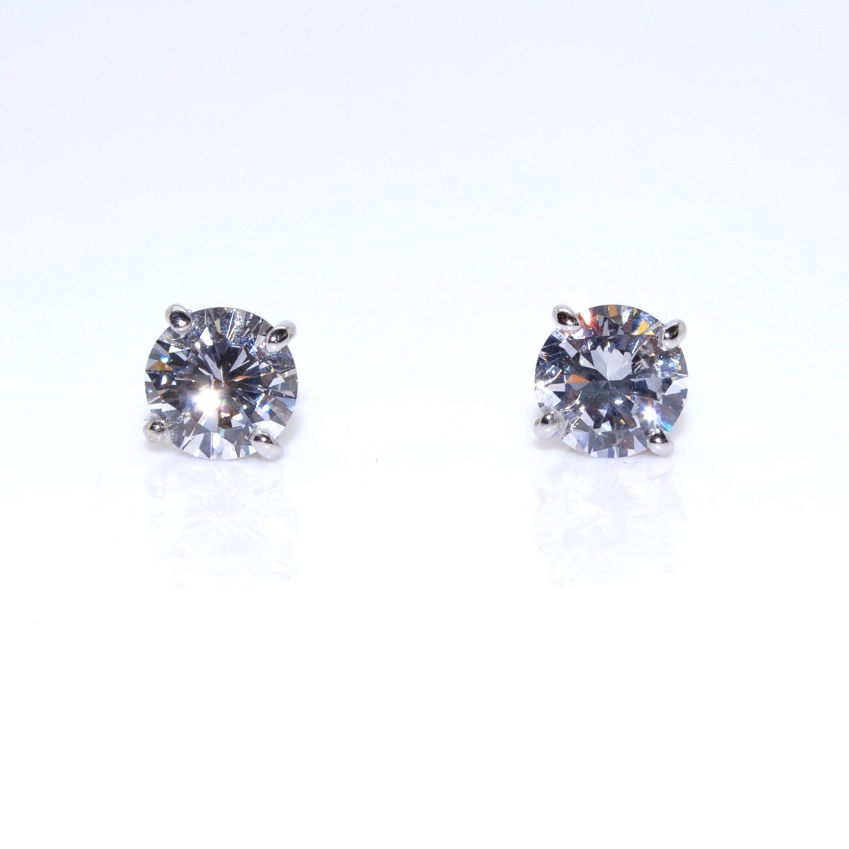 Boucles d'Oreilles (puces) Diamants - 1,60ct Total-photo-4