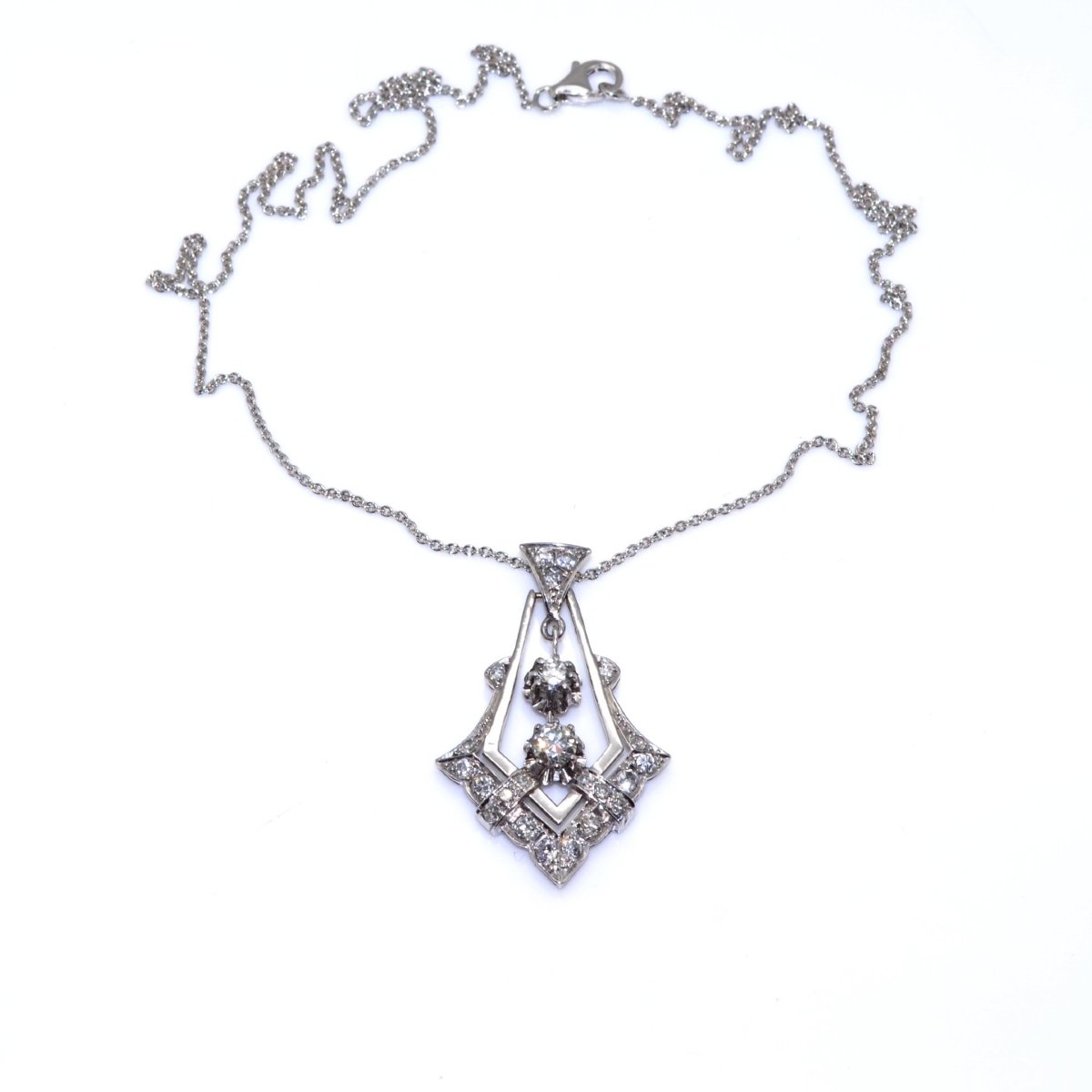 Art Deco Diamond Pendant-photo-4