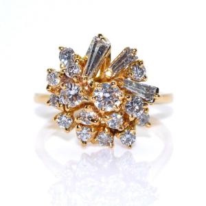 Bague Fleur Diamants