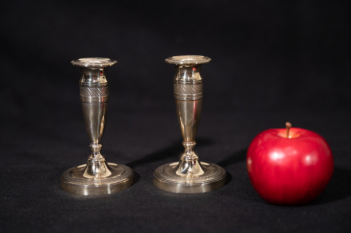 Pair Of Nineteenth Toilet Candlesticks