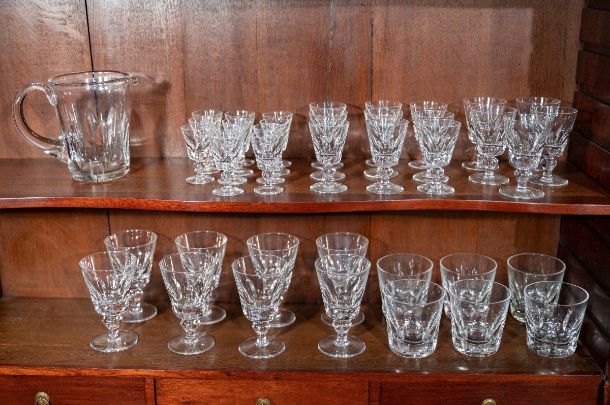 Suite De Verres En Cristal St Louis