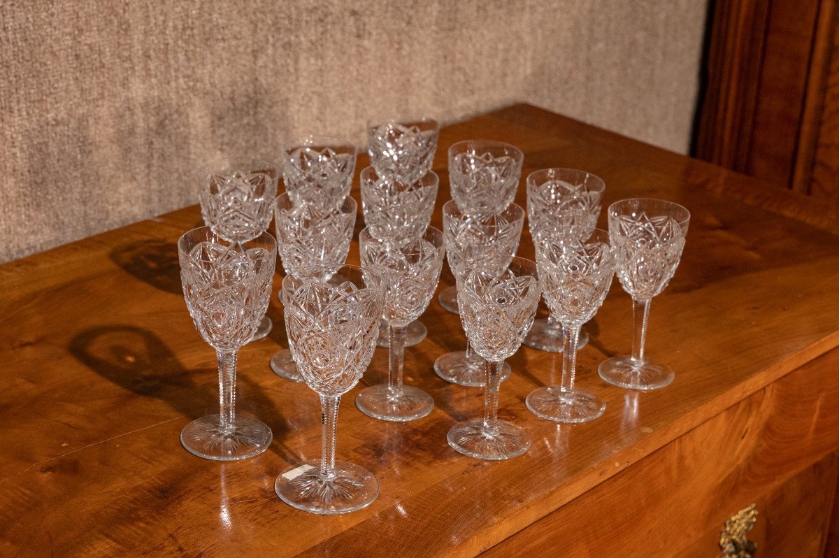 Suite Of Baccarat Crystal Glasses