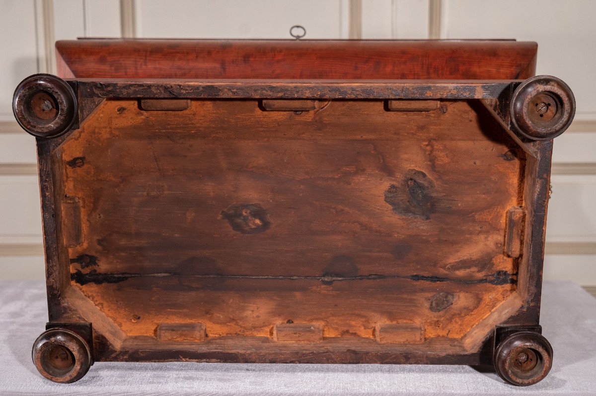 19th Century Mahogany Wedding Chest-photo-1