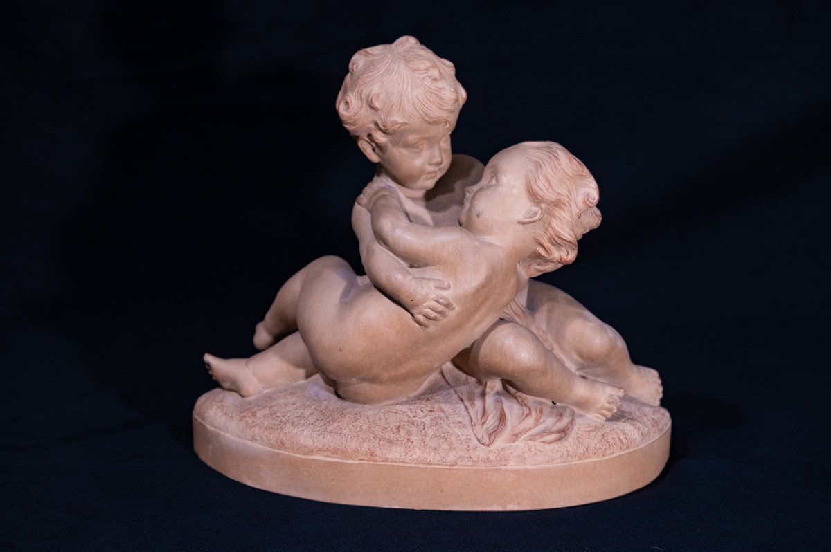 Terracotta Cherubs Signed Gori-photo-2