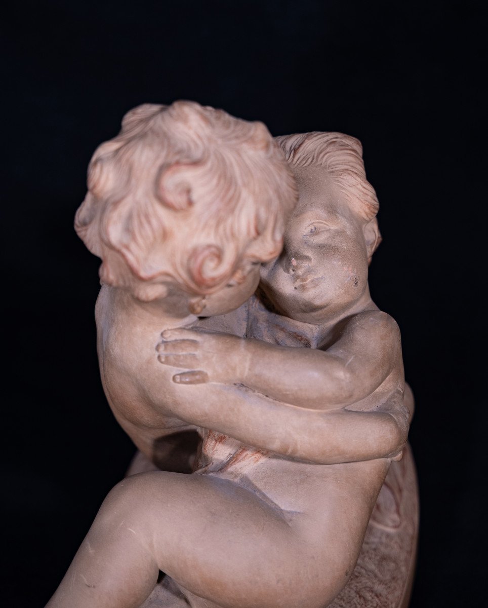 Terracotta Cherubs Signed Gori-photo-2