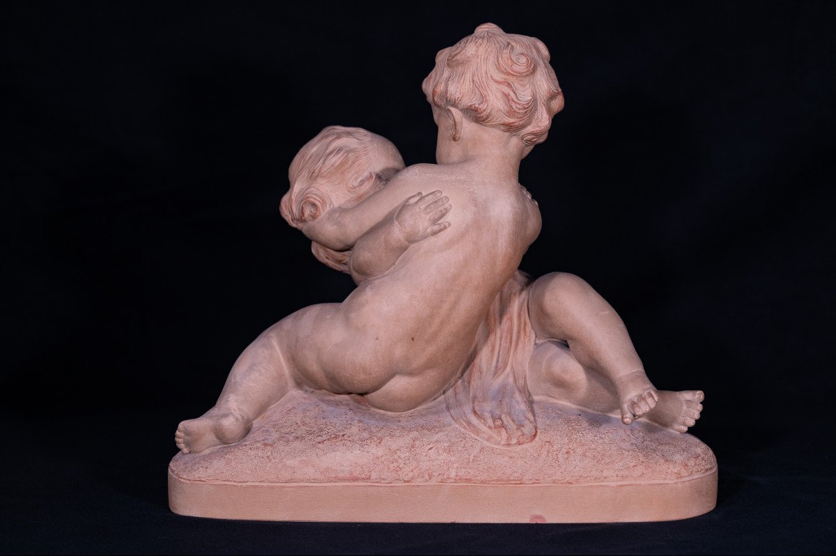 Terracotta Cherubs Signed Gori-photo-3