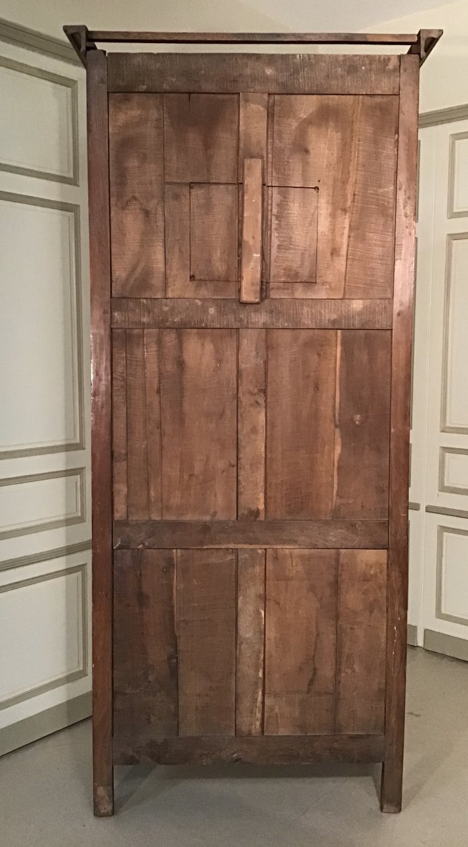 Rare Bonnetière Commode Normande De Mariage En Chêne, Rouen, XIXème-photo-5