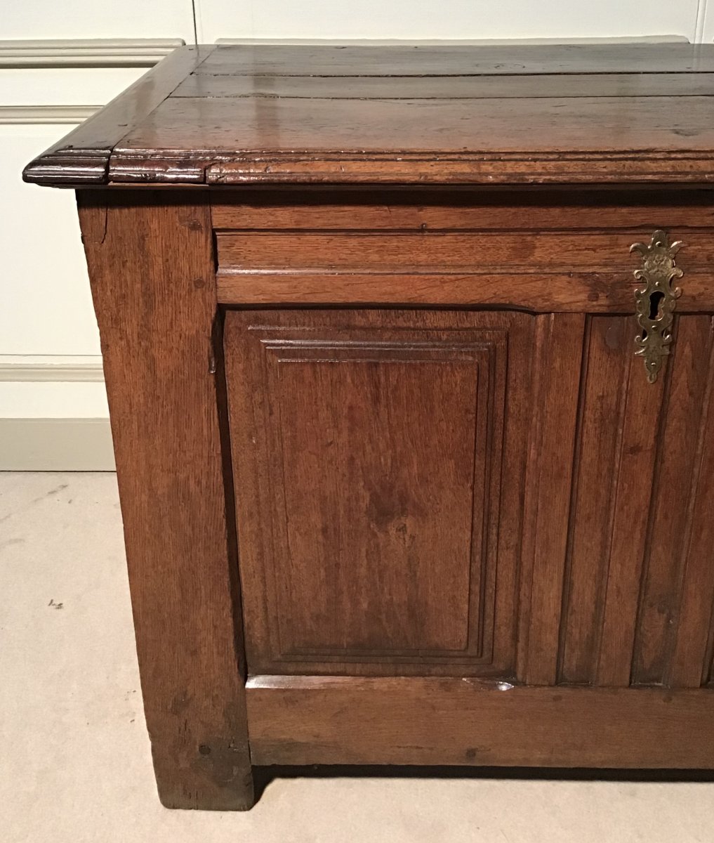 Small Norman Louis XIII Chest In Oak, Early 18th Century-photo-1