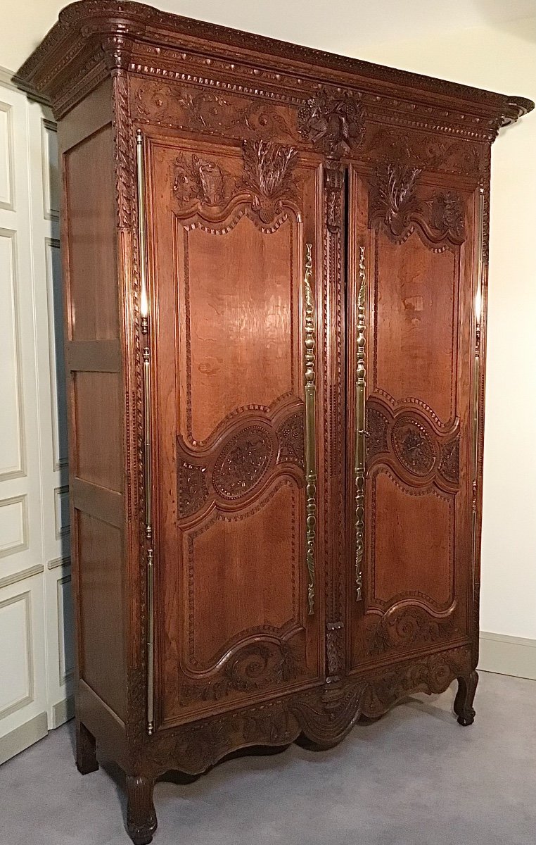 Armoire Normande De Mariage En Chêne 19ème -photo-2