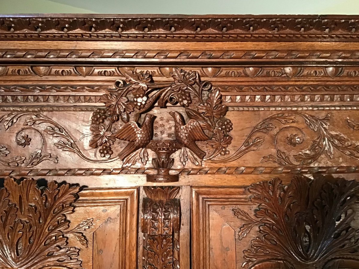 Armoire Normande De Mariage En Chêne 19ème -photo-7