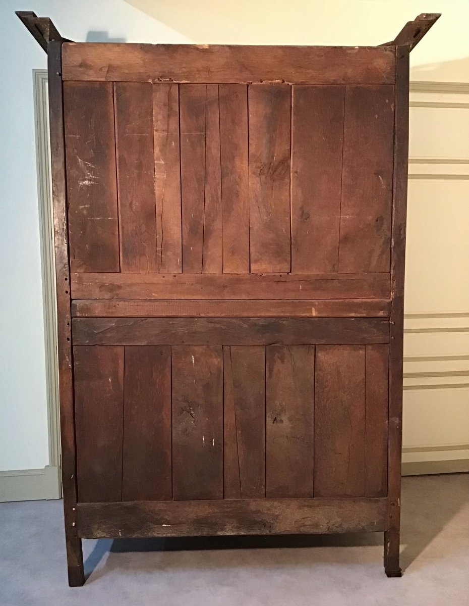 Armoire Normande De Mariage En Chêne 19ème -photo-8