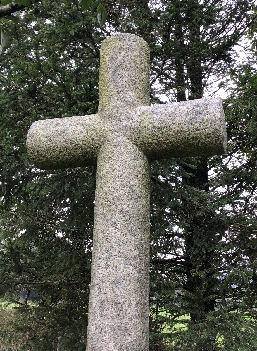 Calvaire Ou Croix De Chemin En Granit 19ème -photo-4