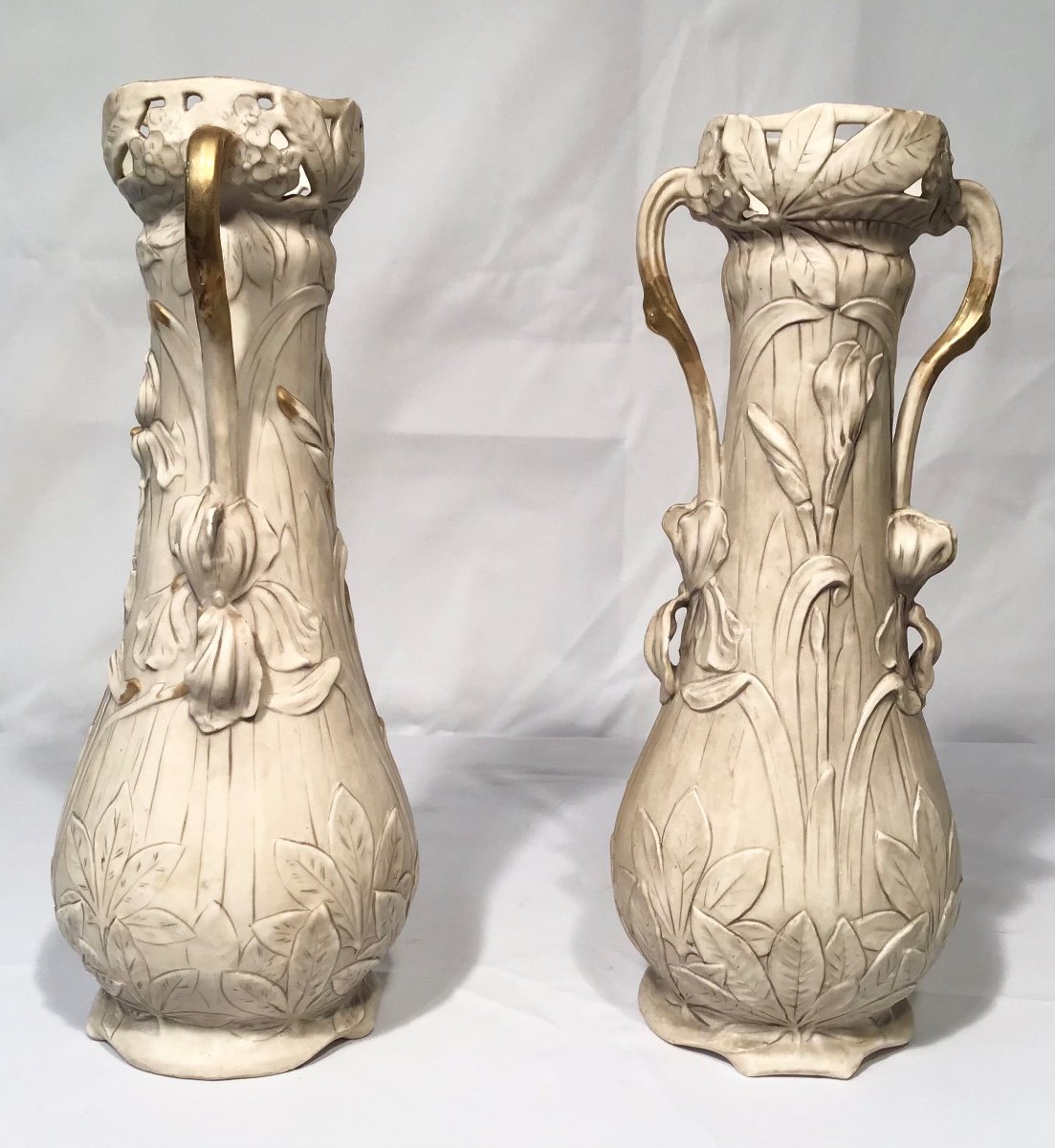 Paire De Vases Art Nouveau-photo-3