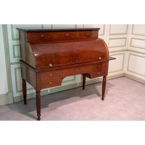 Louis Philippe Mahogany Cylinder Desk