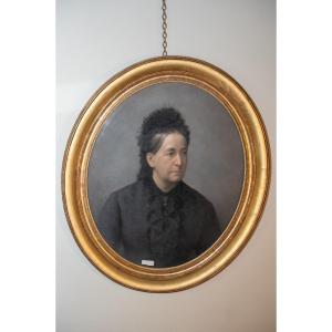 Portrait Of Woman, Pastel, Late Nineteenth