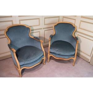 Pair Of Bergeres Louis XV Style