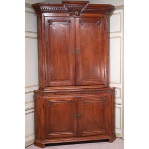 Double Body Oak Corner Cabinet