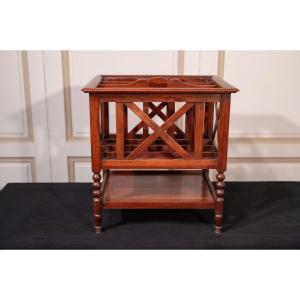 Solid Mahogany Magazine Rack