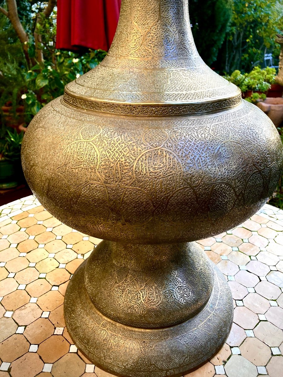 Very Large Brass Vase Islamic Art 18th/19th-photo-3