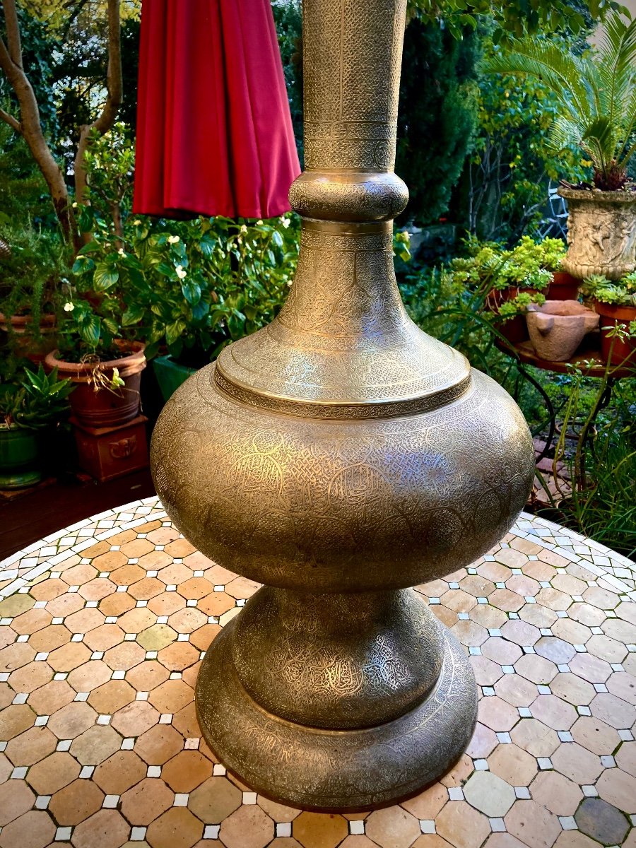 Very Large Brass Vase Islamic Art 18th/19th-photo-4