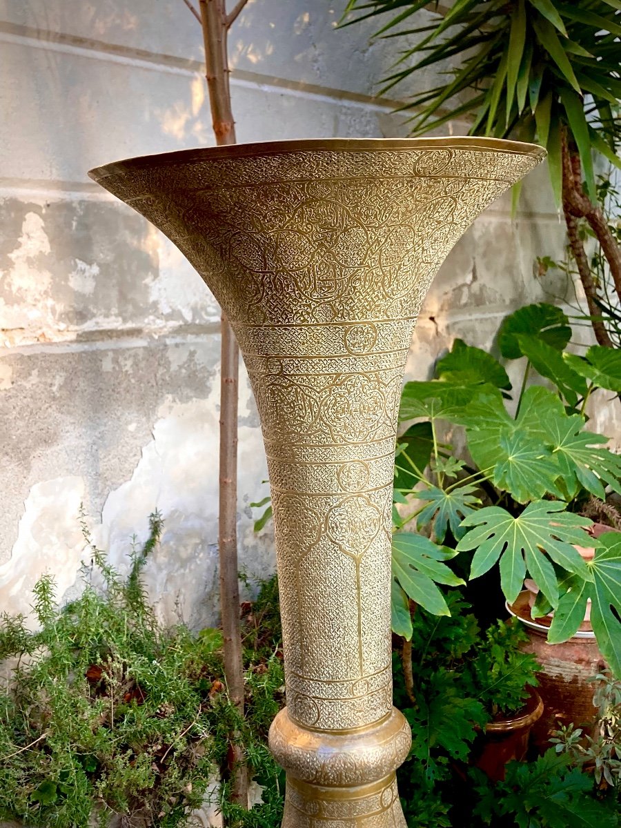 Very Large Brass Vase Islamic Art 18th/19th-photo-3