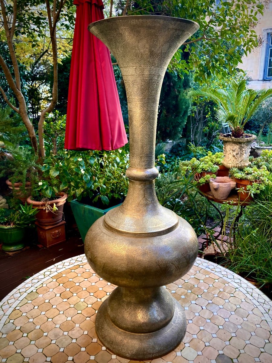 Very Large Brass Vase Islamic Art 18th/19th-photo-8