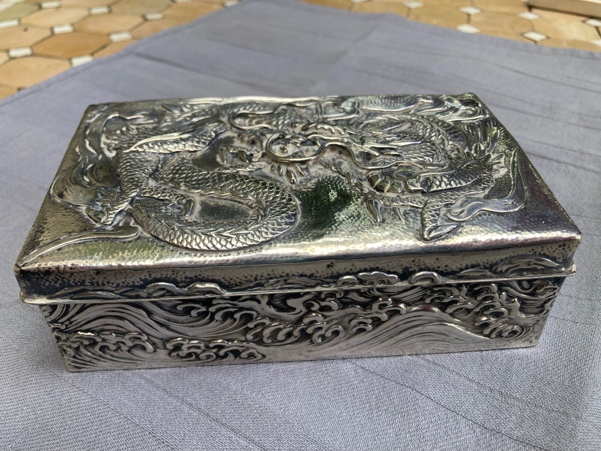 Sterling Silver Box China 19th-photo-7