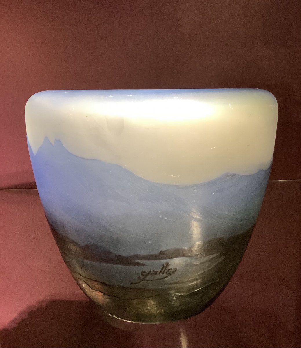 Vase Emile Gallé Ligne Bleue des Vosges -photo-3