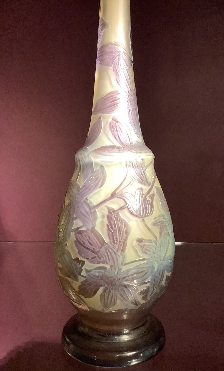 High Baluster Vase Emile Gallé-photo-3