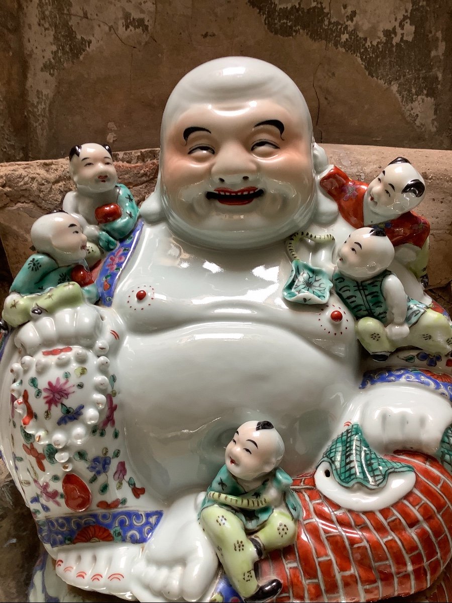 Proantic: Bouddha Rieur « Putaï » Zhu Mao Ji Zao Porcelaine Ch