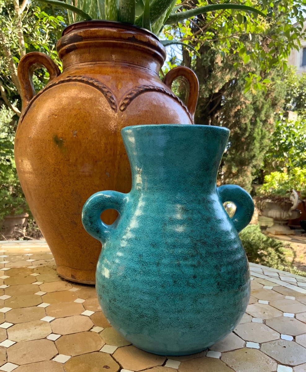Vase Céramique Accolay 1950´ à oreilles -photo-2