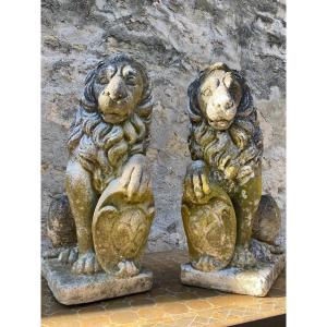 Pair Of Stone Lions