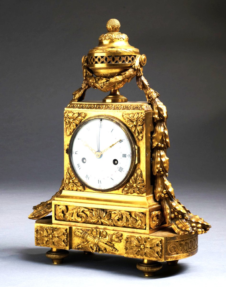 Important Louis XVI Clock With Complications Signed Hessen-photo-2