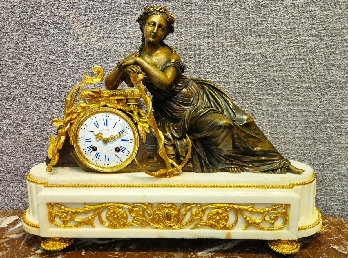 Important Neoclassical Clock: The Merchant Navy, Signed Bailly-photo-5