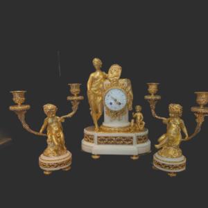 Garniture Louis XVI , Avec Profil Du Roi