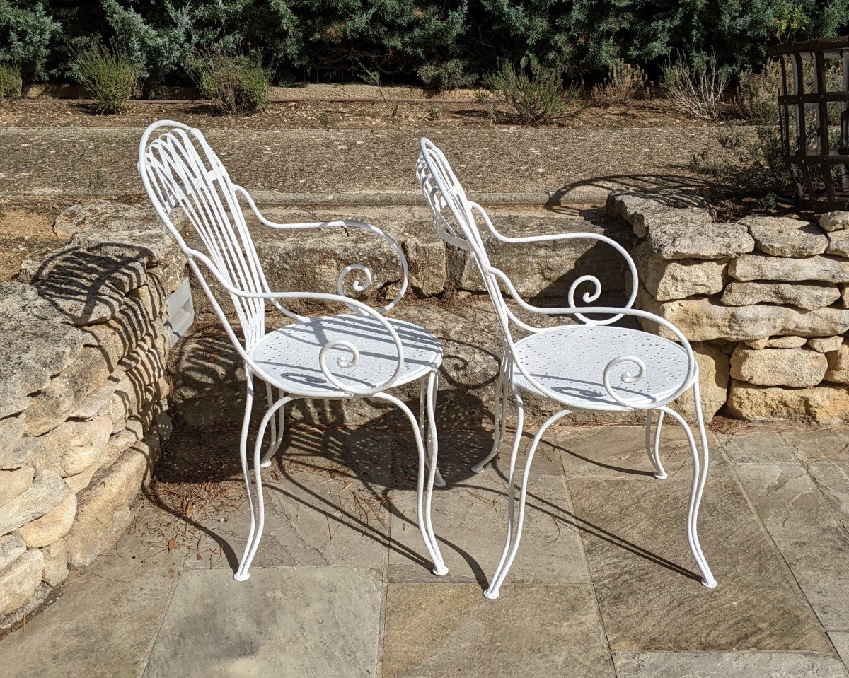 Paire de fauteuils de jardin en fer-photo-3