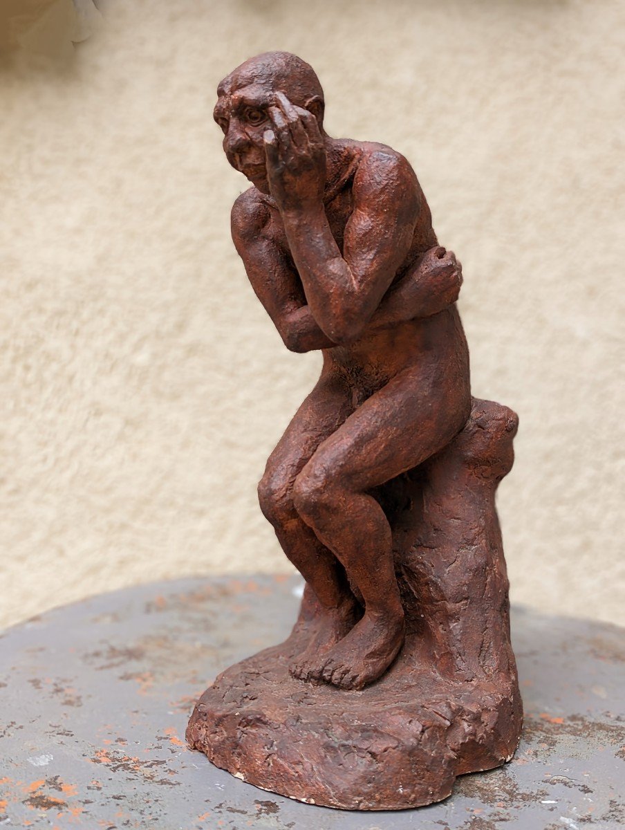 Thinker, Terracotta Sculpture-photo-1