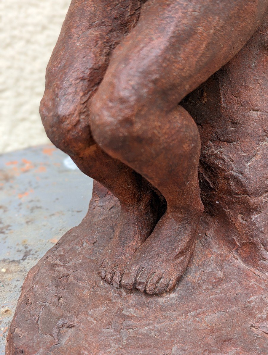Thinker, Terracotta Sculpture-photo-8