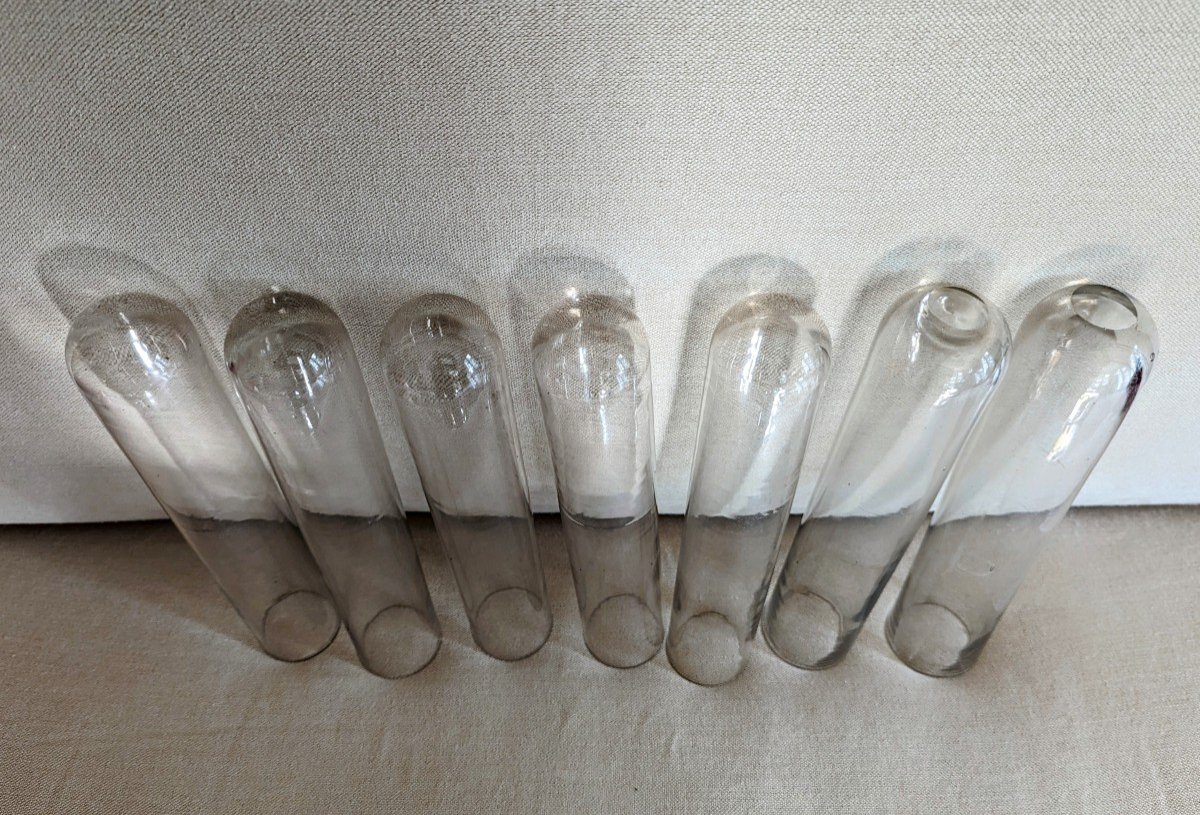 7 Large XIXth Century Test Tubes-photo-3