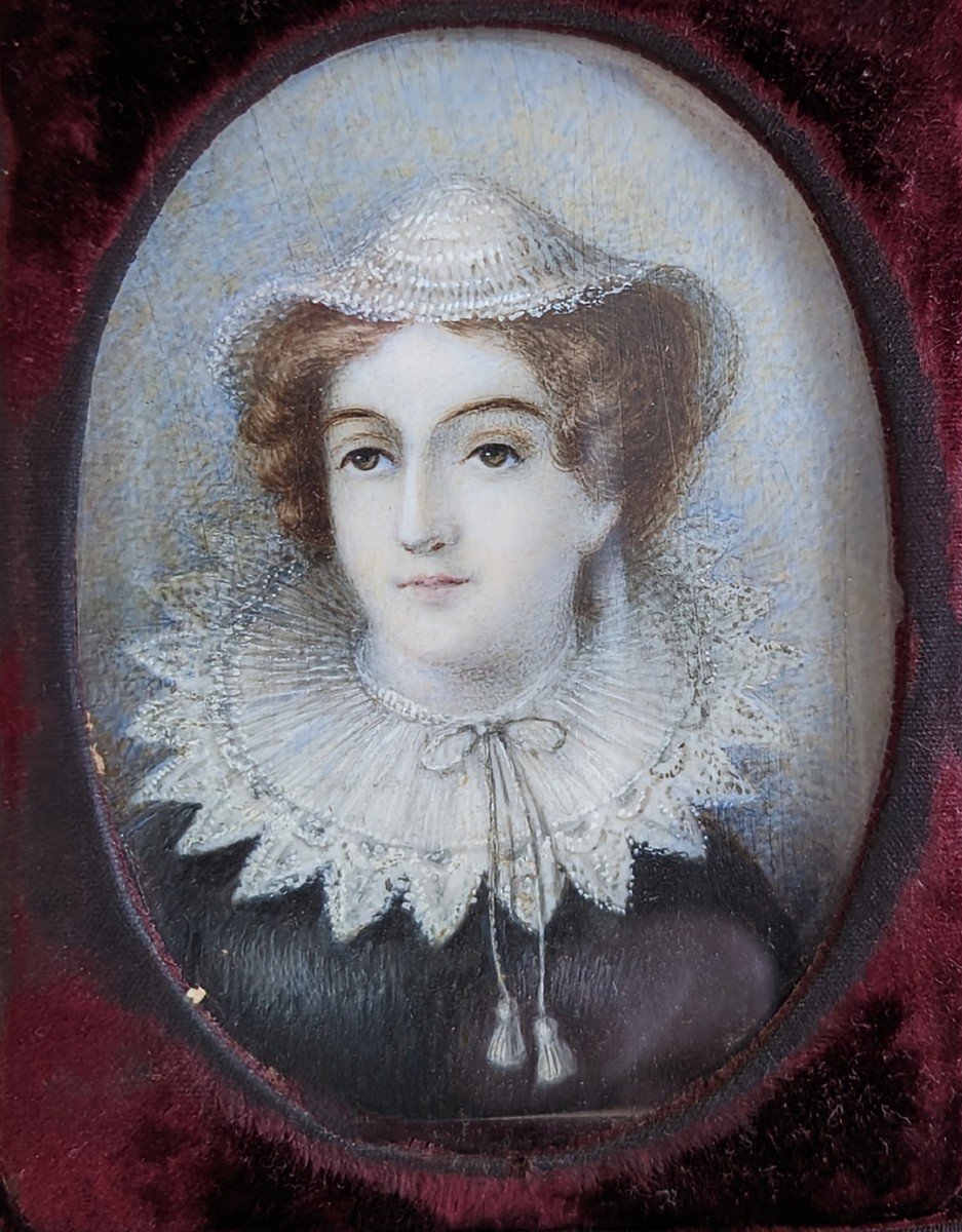 Miniature In Its Case. Portrait Of A Woman-photo-3