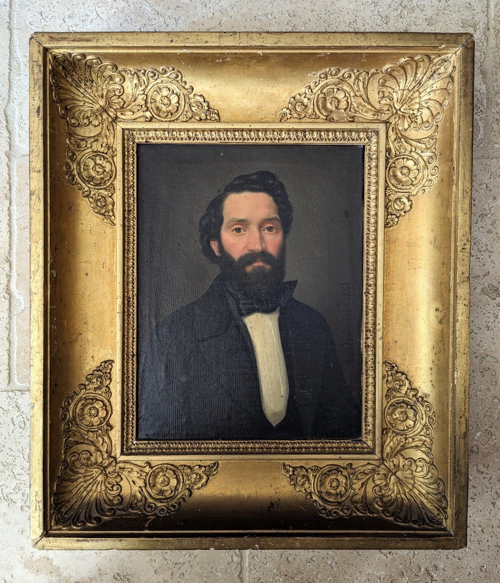 Portrait encadré. Achille Delmère 1848-photo-2