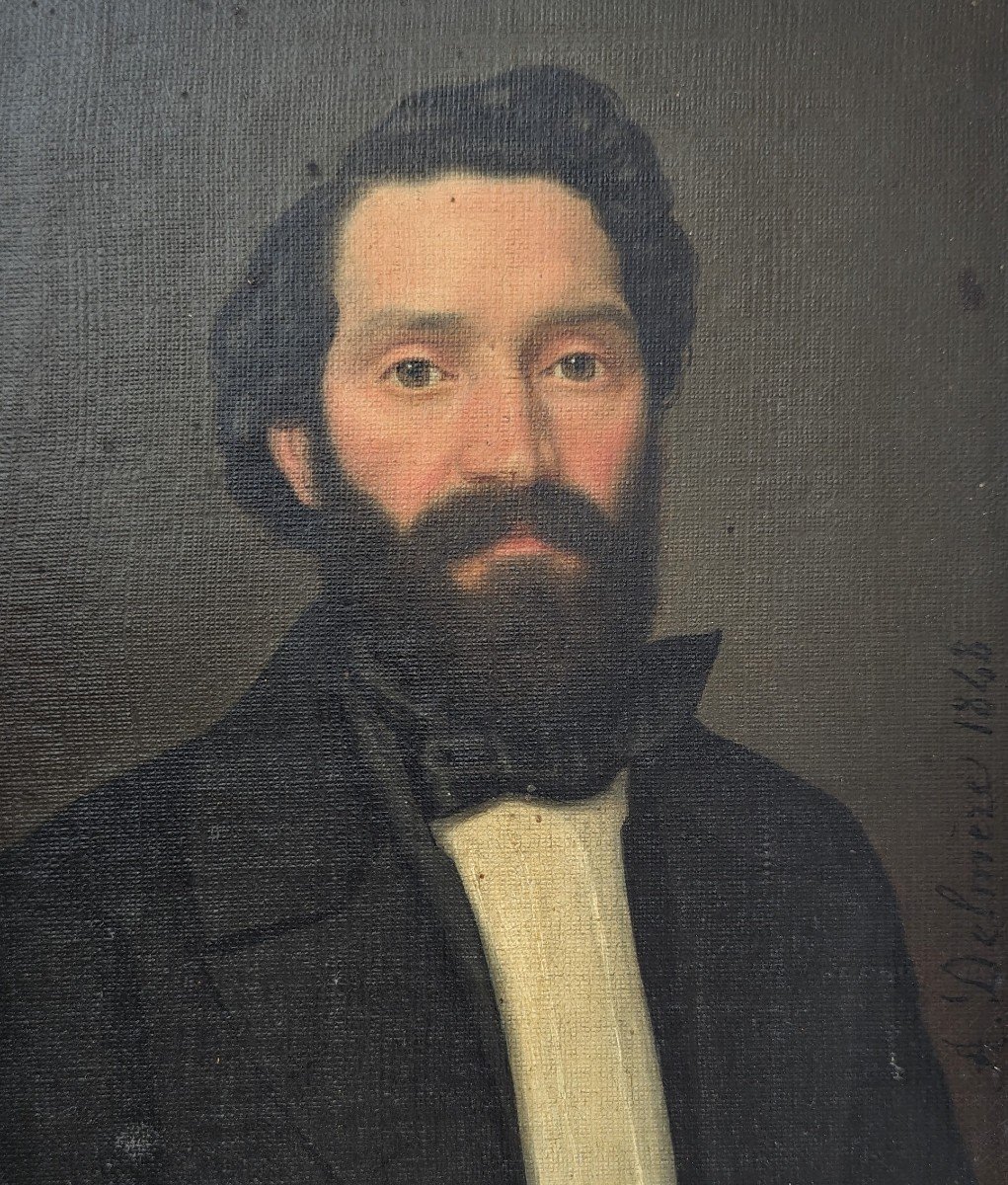 Portrait encadré. Achille Delmère 1848-photo-4