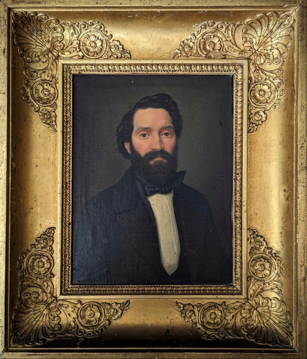 Portrait encadré. Achille Delmère 1848