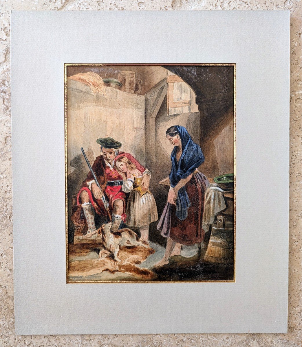 English Watercolor. Nineteenth Century-photo-2