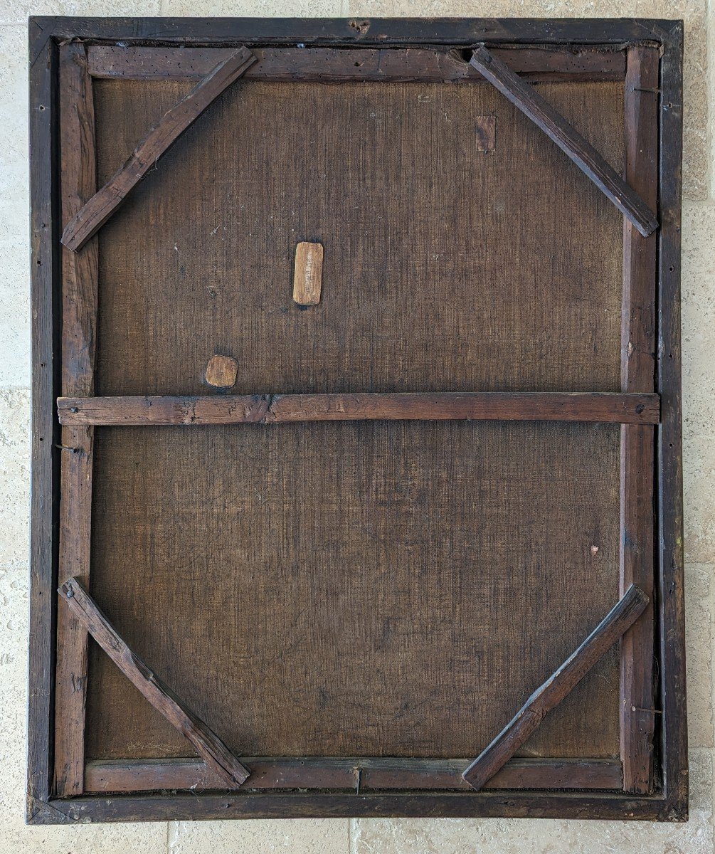 Framed Gentleman Portrait. 18th Century-photo-3